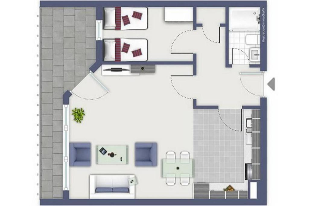 Strandhotel Wohnung 43 다메 외부 사진